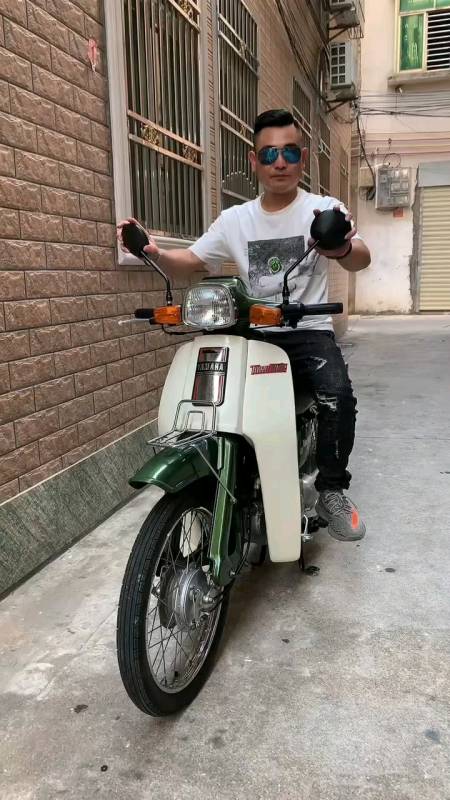 80年代雅马哈马特mate50经典传动轴单缸风冷发动机17寸辐条轮圈