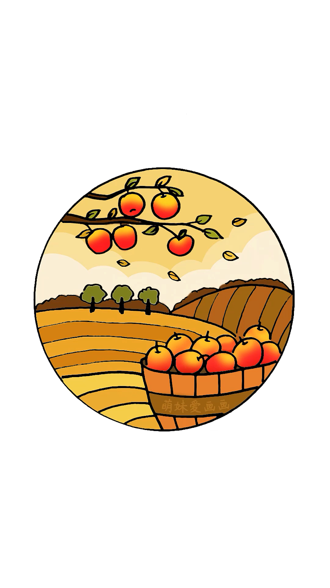 简笔画漂亮的秋天风景简笔画教程一看就会