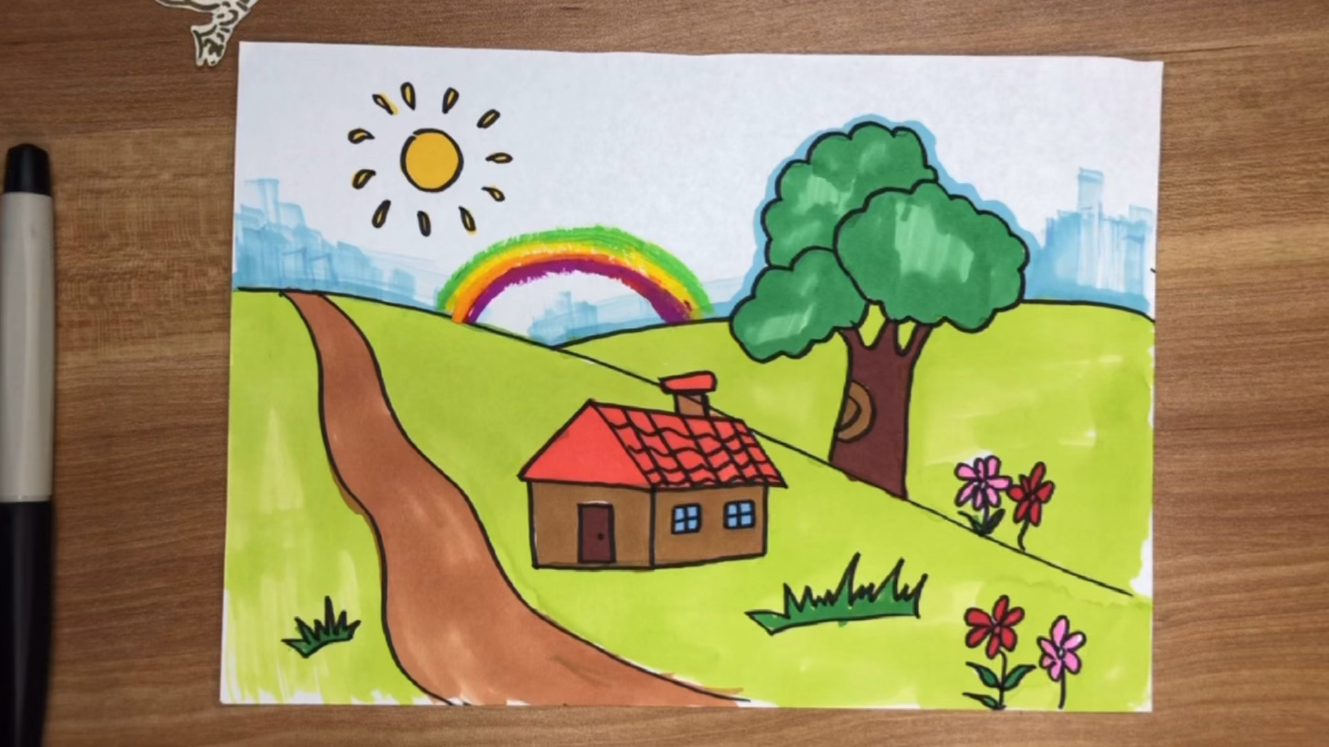 我和春天有个约会春天简笔画