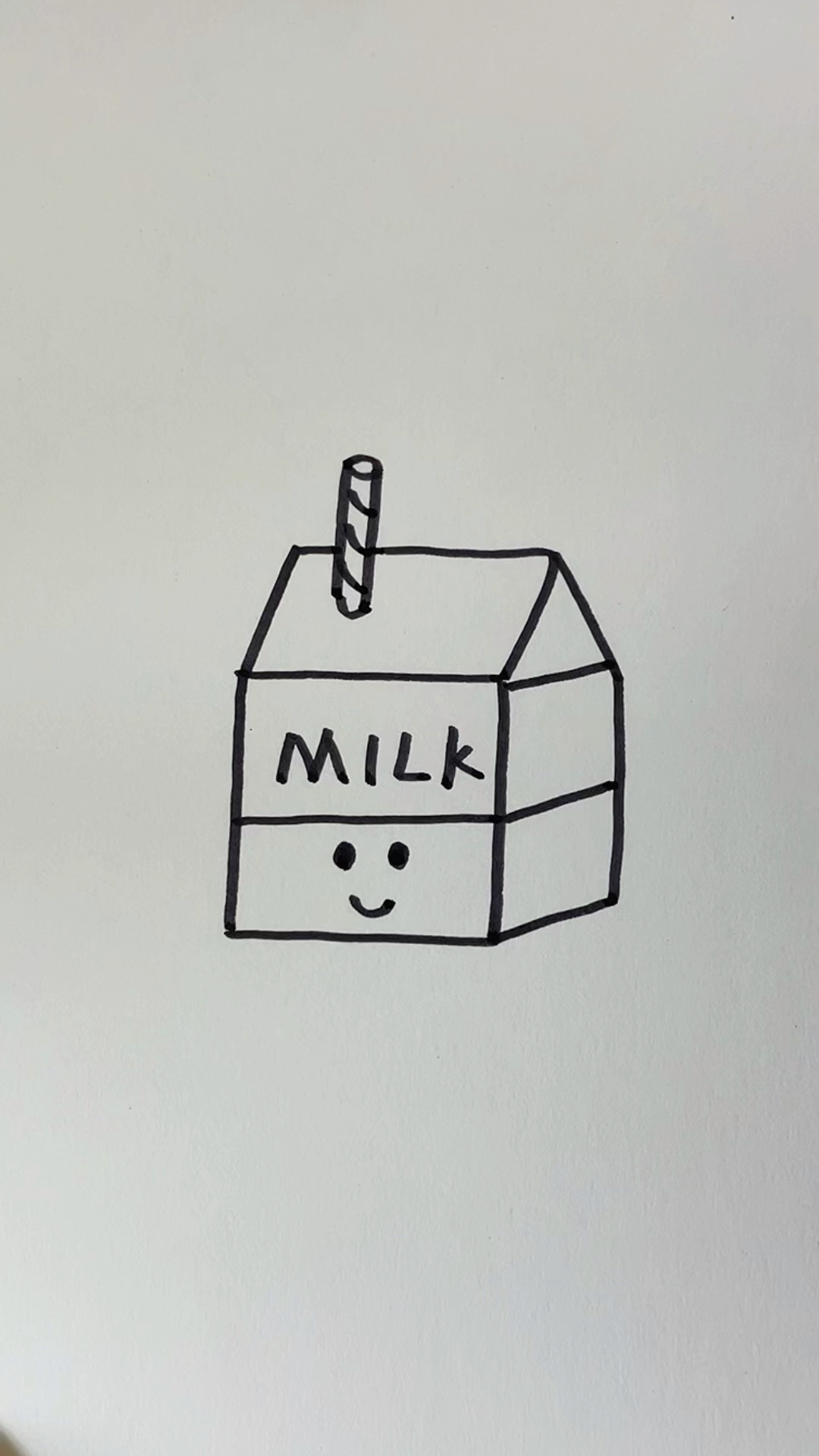 怎么画精美的牛奶盒图片
