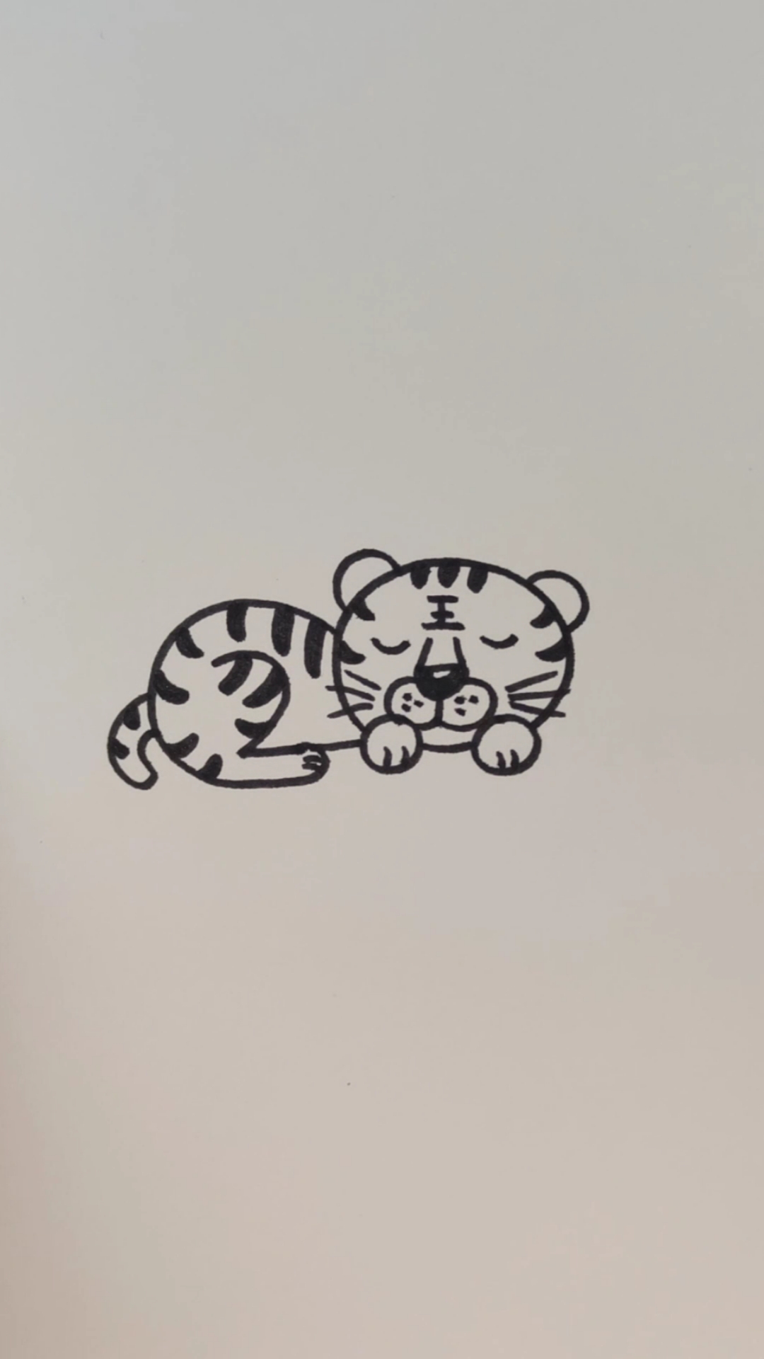 用数字200画可爱的老虎你学会了吗