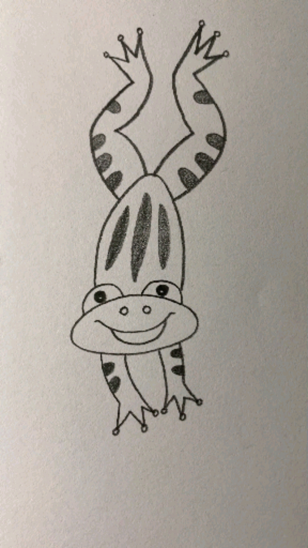 画一只跳跃的青蛙