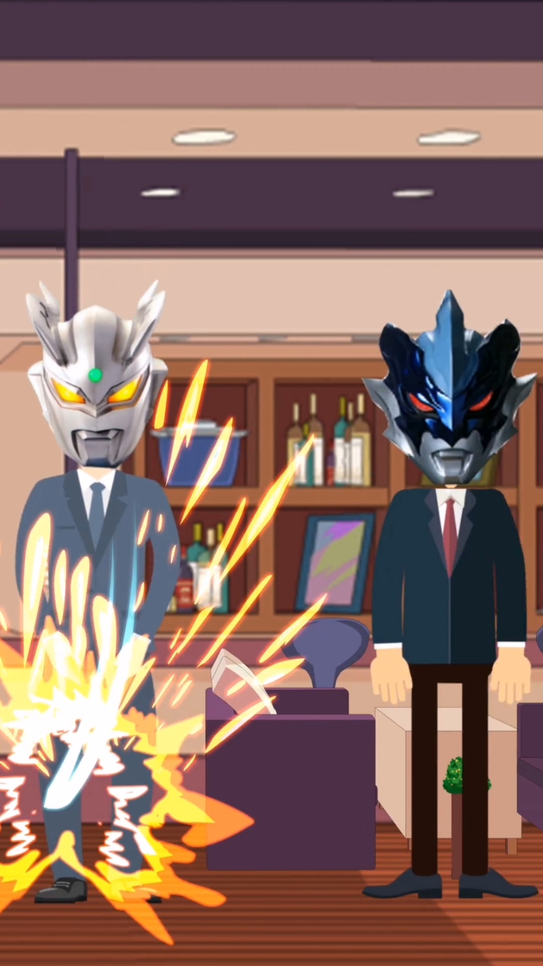 奥特曼#赛罗和托雷基亚同台飚舞,你支持谁