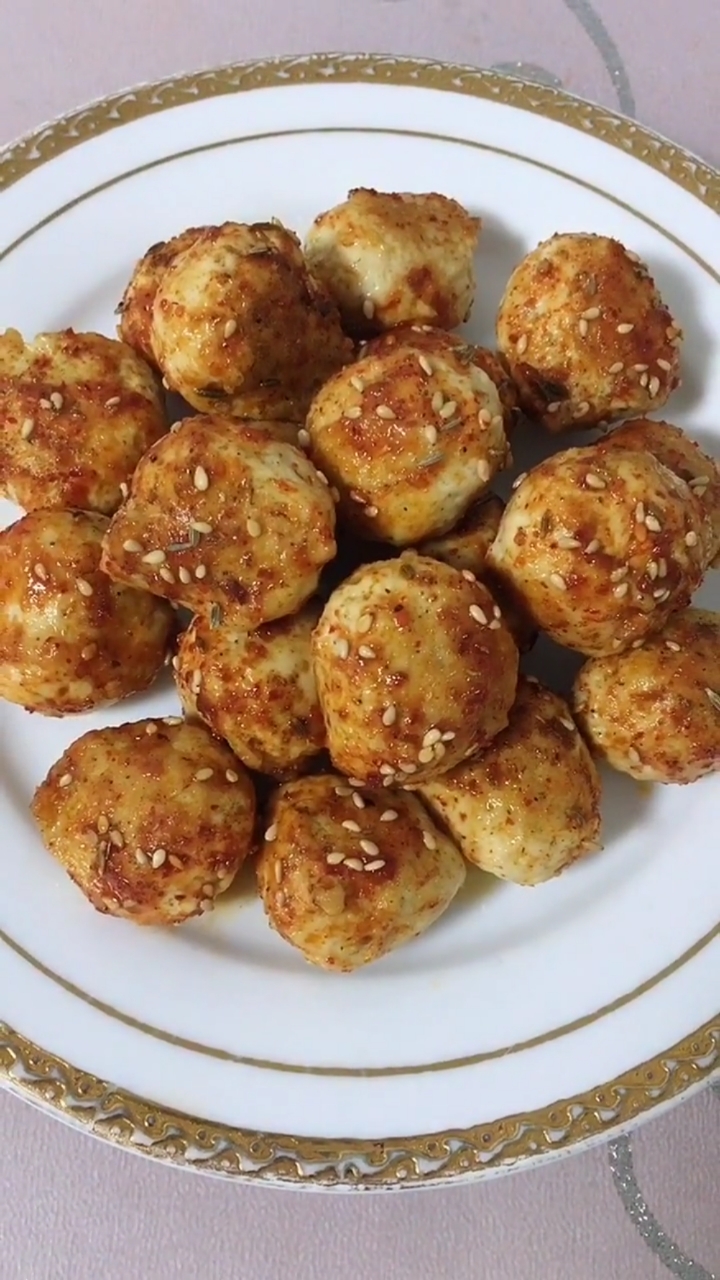 自制美食#鸡肉丸的做法