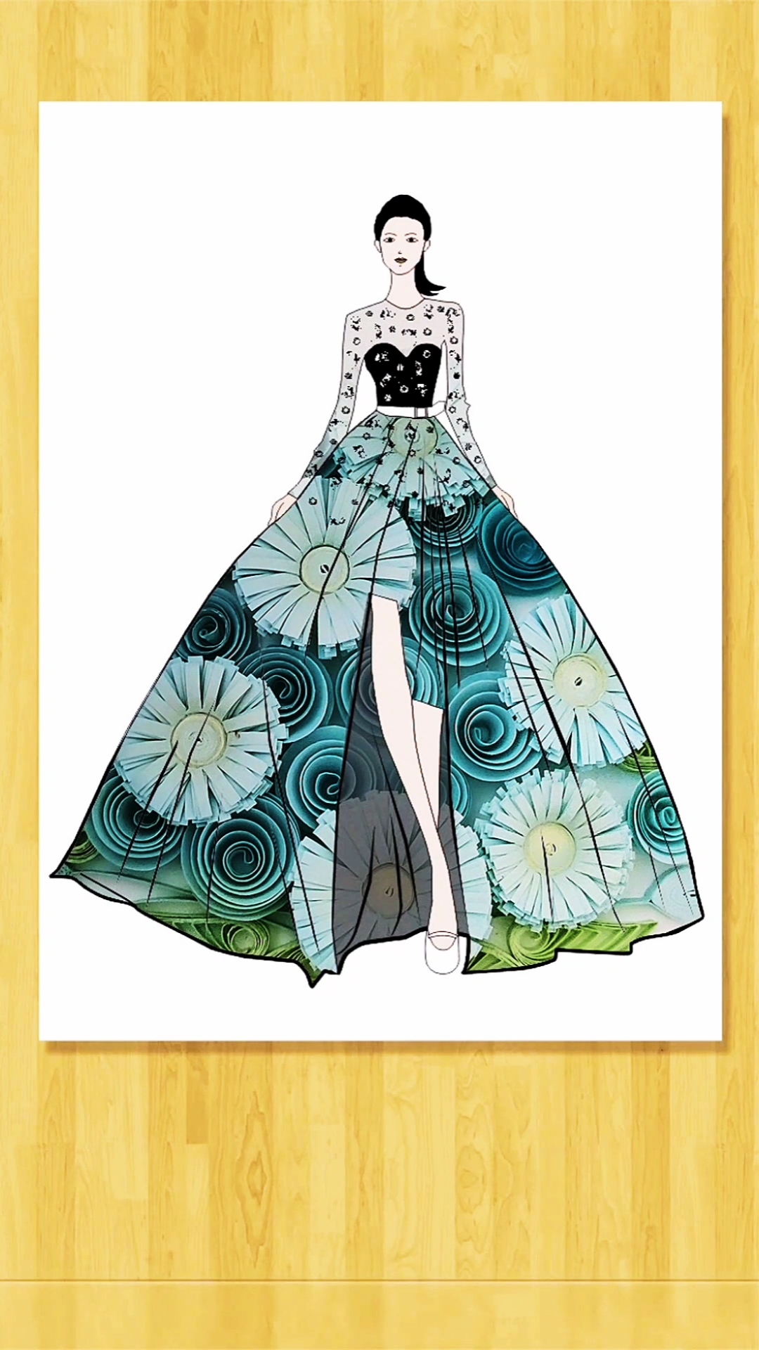 我的衍纸日记#当服装设计碰撞上衍纸