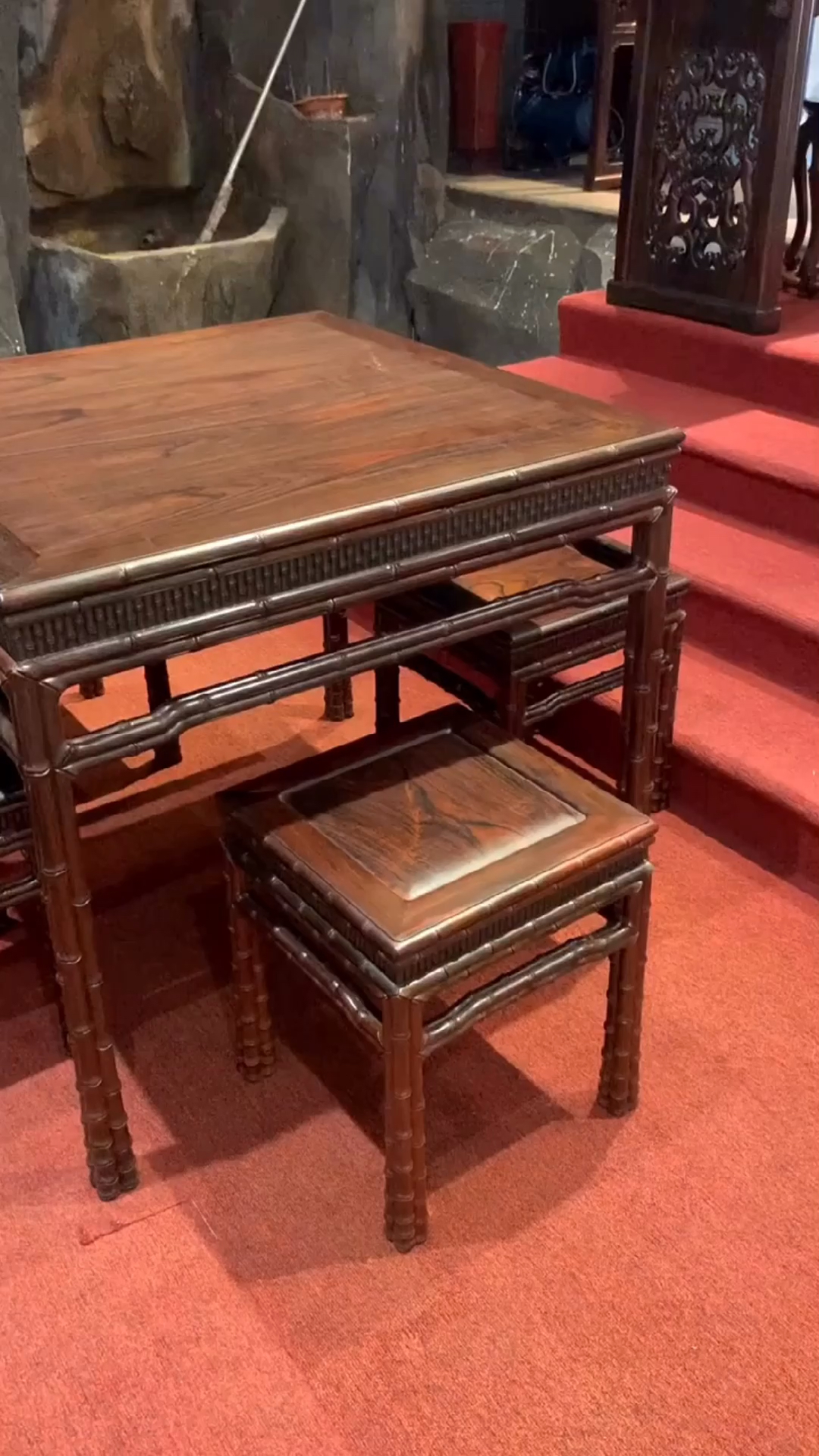 古典红木家具#大红酸枝八仙桌