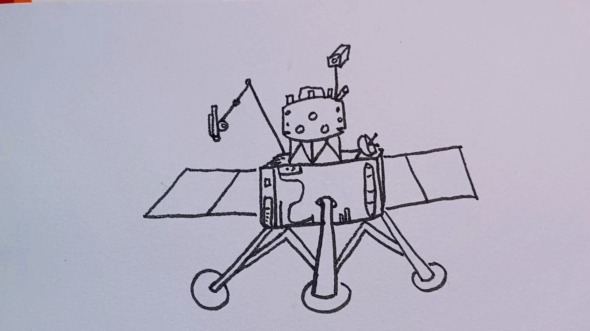 嫦娥三号月球车简笔画图片
