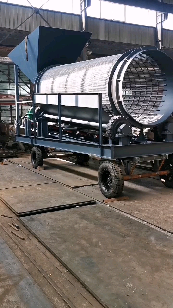 无轴滚筒筛##移动式无轴滚筒筛#滚筒筛#滚筒筛沙机#无轴滚筒筛石机