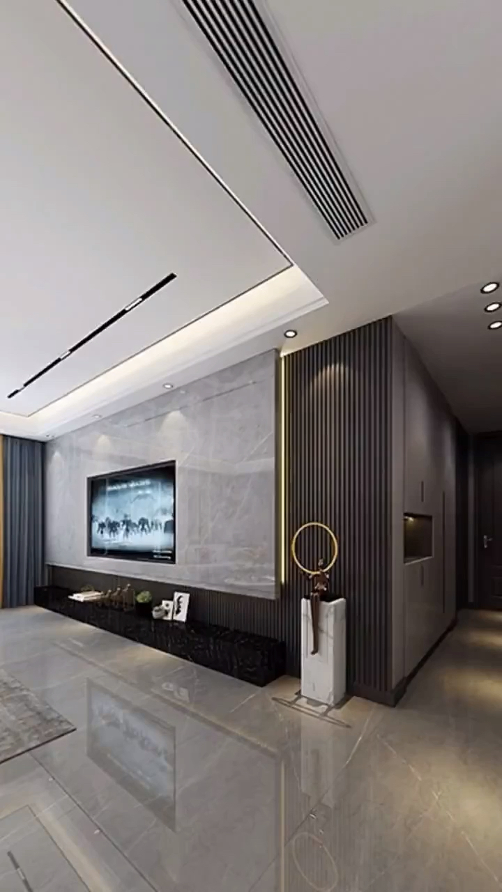 电视背景墙#轻奢客厅好看不过时