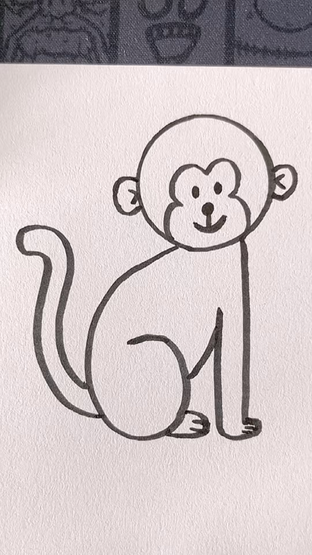 组队一起学画小猴子吧一学就会简笔画育儿简笔画一起学画画育儿简笔