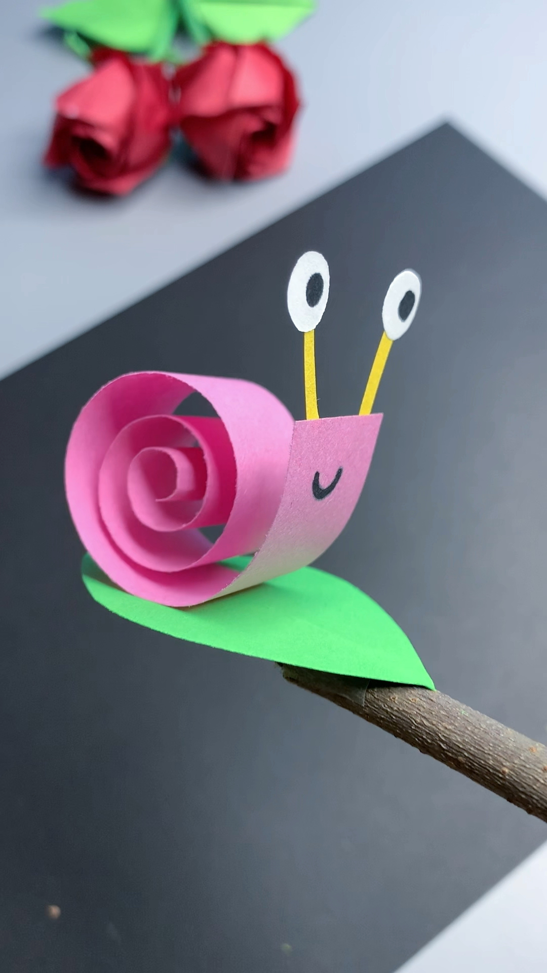 手工制作春天的小蜗牛,简单又可爱,快来试试