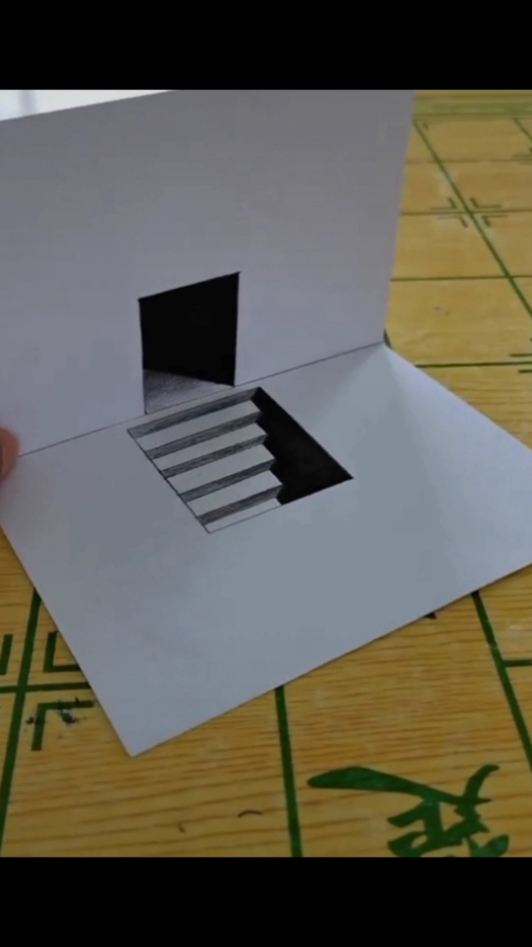 画画原来如此简单你们要的立体画来啦请往楼梯下走