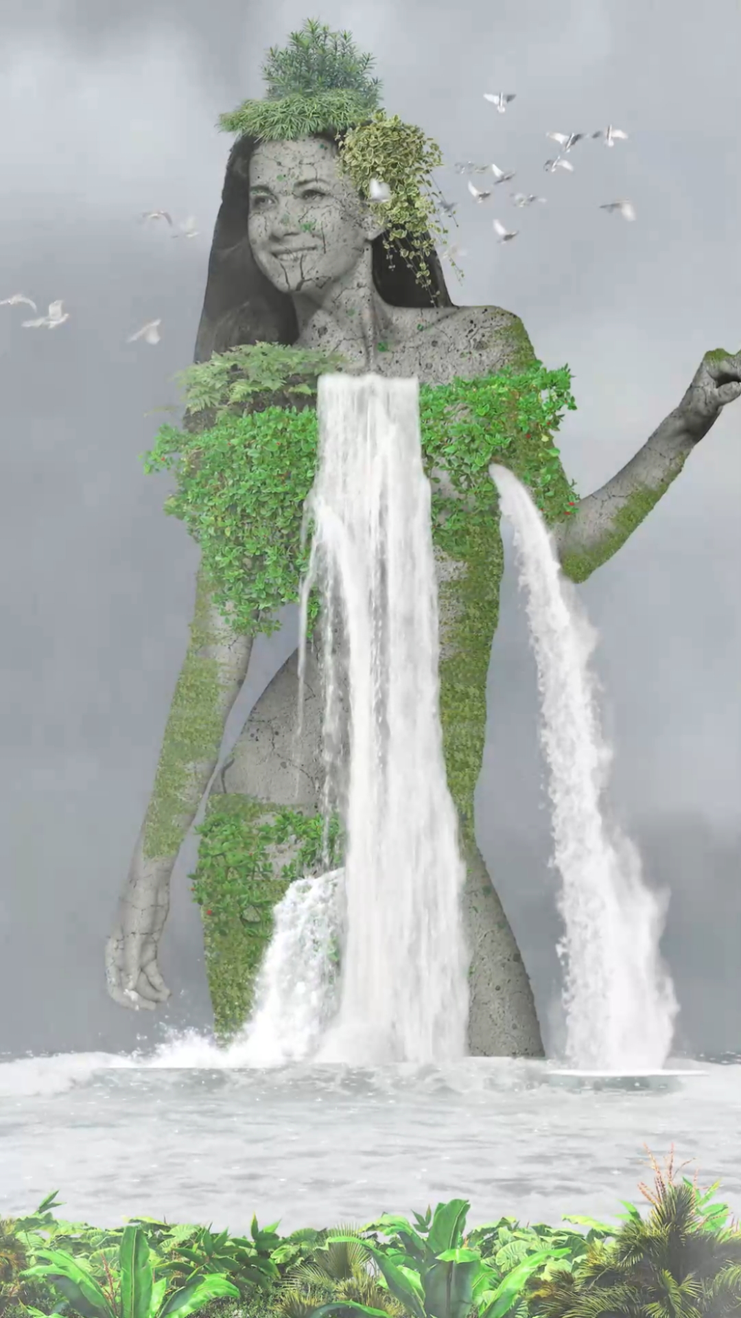 视觉震撼#女人是水,水能生财,这巧夺天工的的自然奇景,太震撼人心了