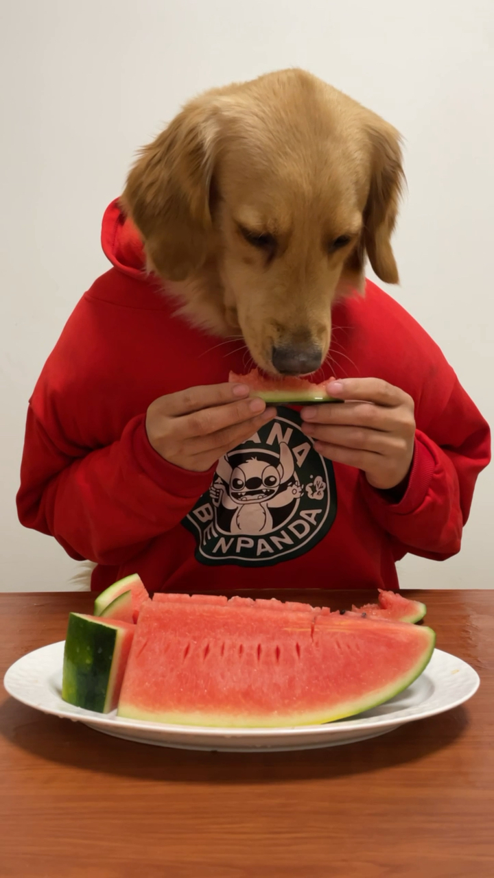 狗头今天吃西瓜!