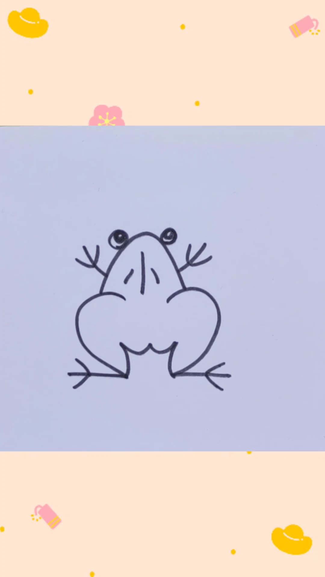 青蛙画画 简单图片
