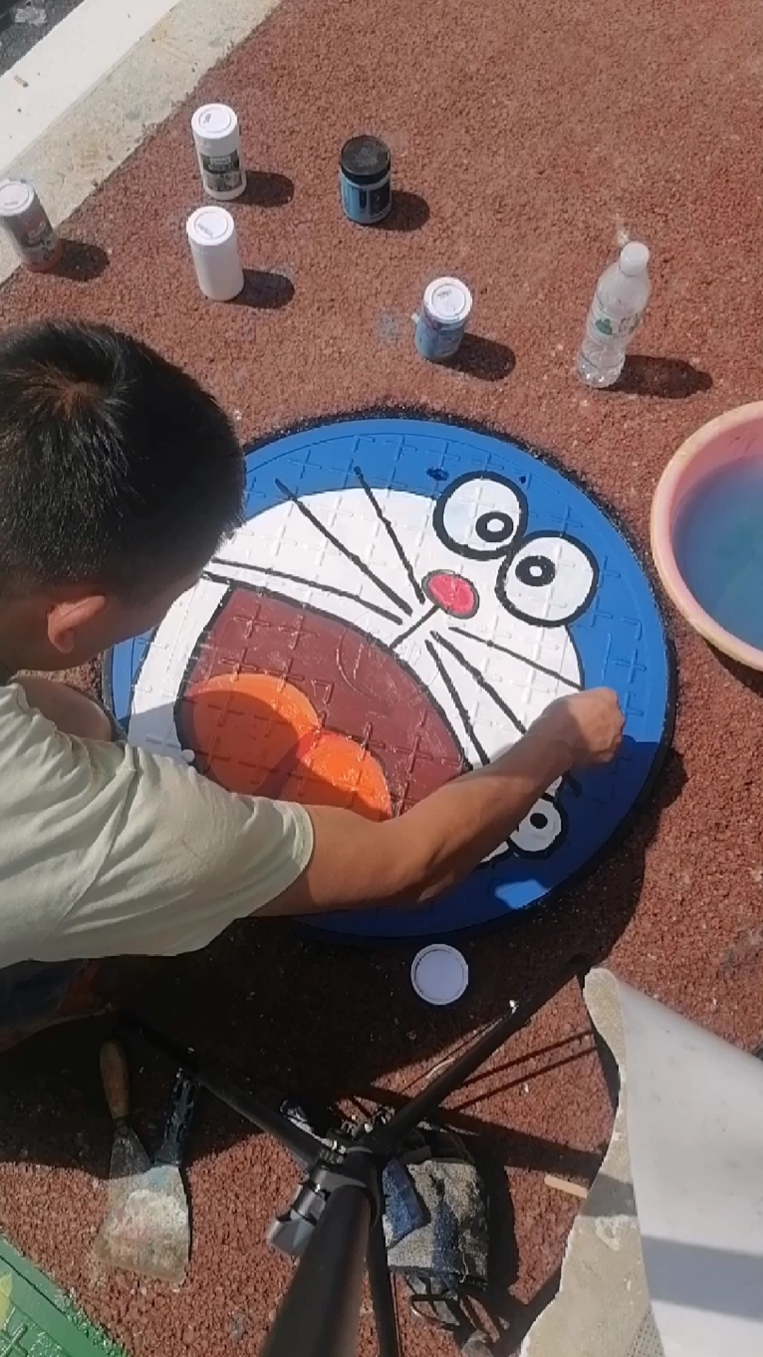 我的奋斗人生#凯里市井盖彩绘涂鸦手绘墙画,记录生活的点滴,@本地小