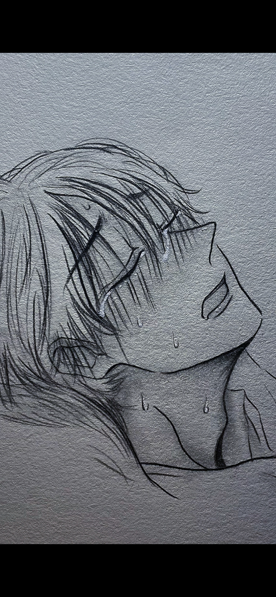 绘画#这是一个悲伤的故事,男主被抛弃,在雨天喝的伶仃大醉哭倒在地呜