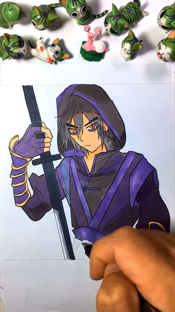 画画原来如此简单画一个刺客伍六七