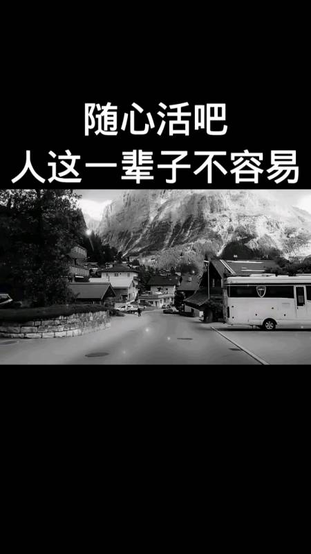 随心活吧,人这一辈子不容易