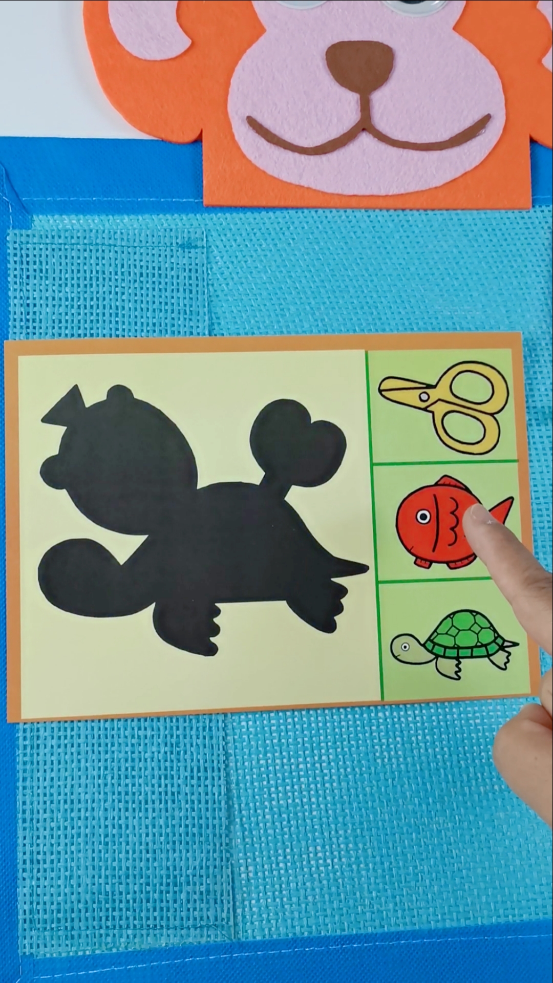 幼儿园自制玩教具观察力训练游戏影子找一找