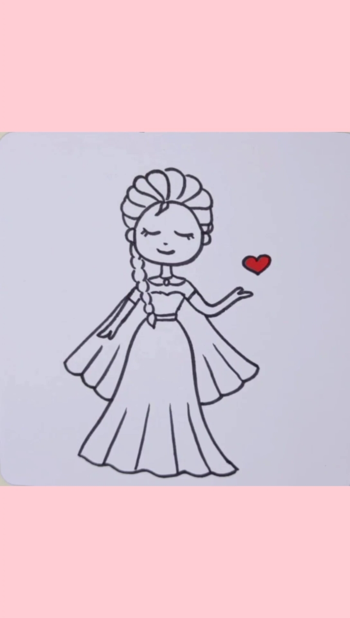 画画原来如此简单这是什么公主爱莎公主画画