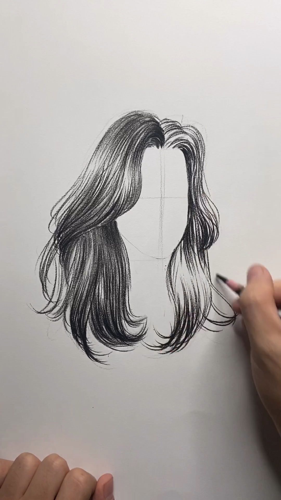 画画原来如此简单#每日一副,发型素描女发绘画