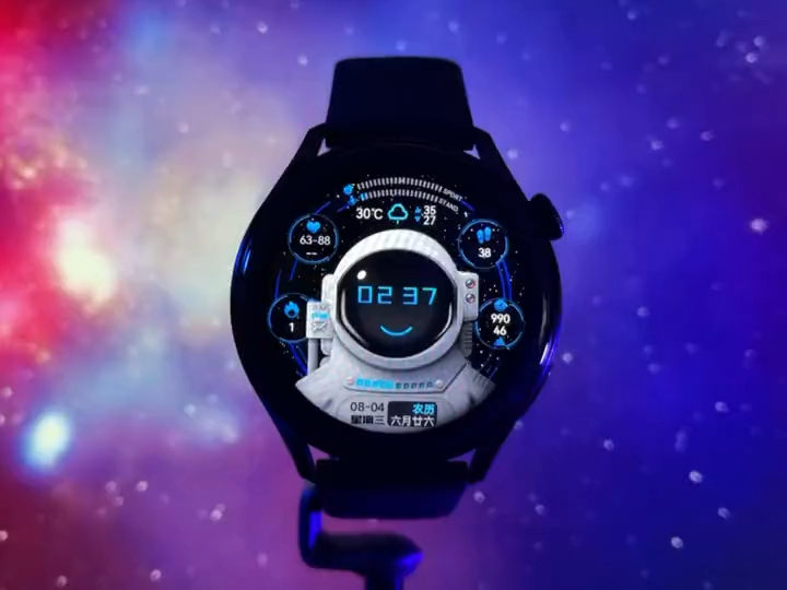 华为watch3#抬腕换表情?这太空人表盘我玩了一下午