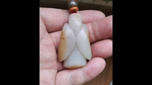 宋代秋梨皮和田籽料玉翁仲