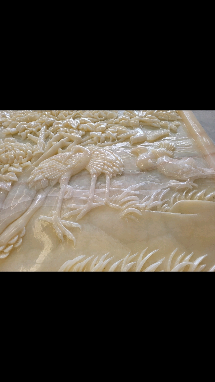 进口蜜桃玉石浮雕背景图,别墅装修