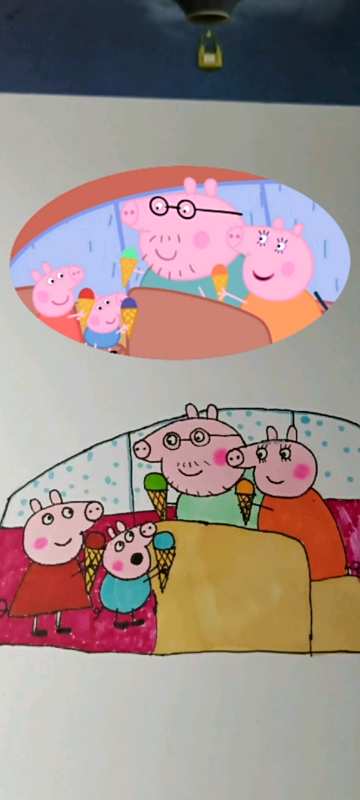 全民最牛手艺人#小猪佩奇一家简笔画