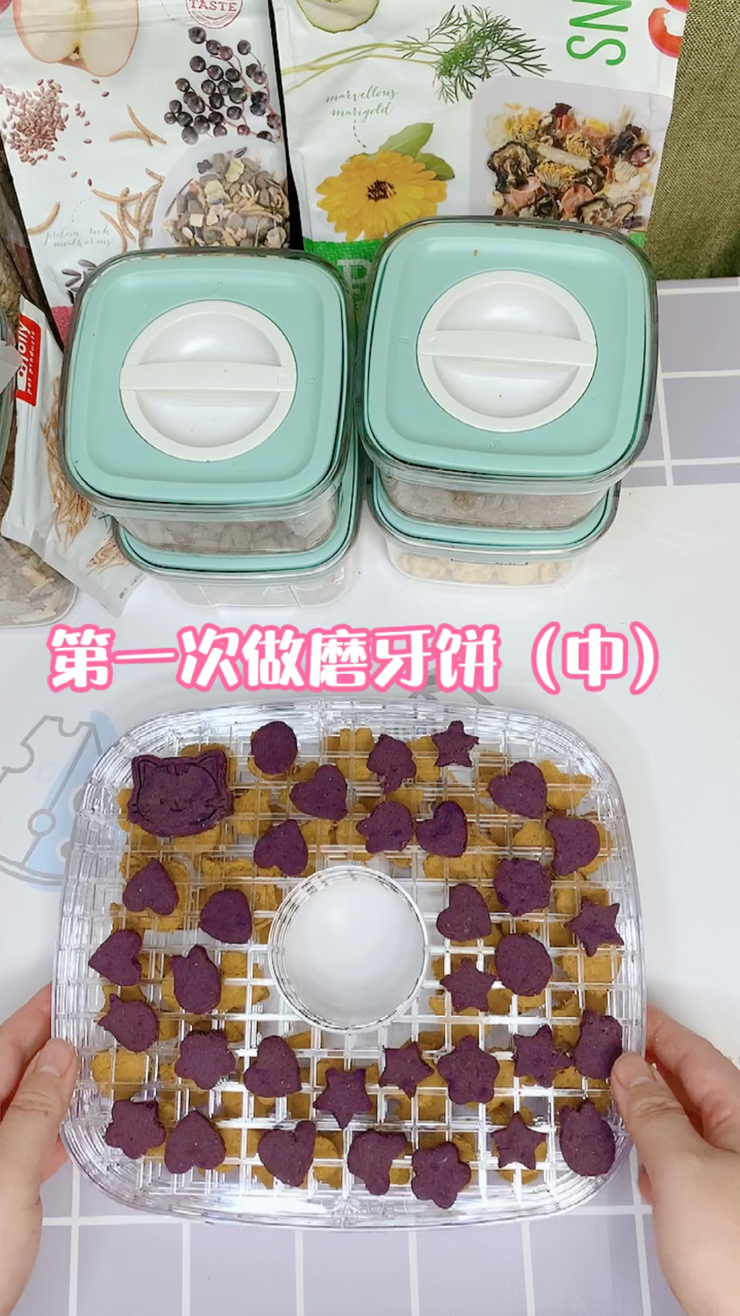 仓鼠#续上一期制作磨牙饼,这次积累经验下次弄得更好.