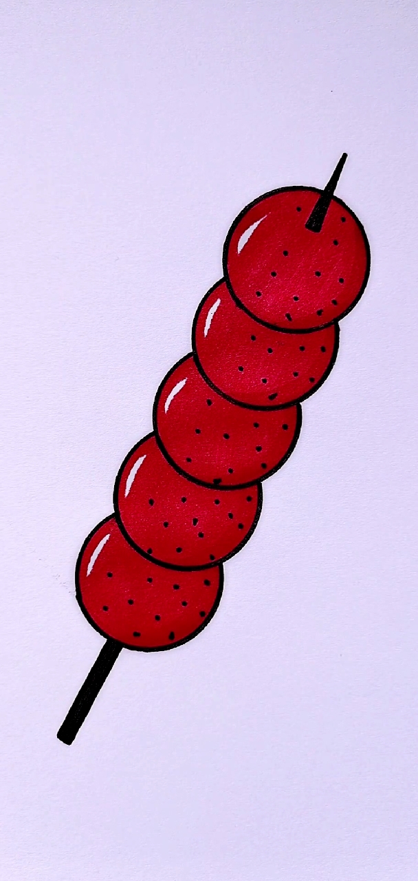 冰糖葫芦简笔画