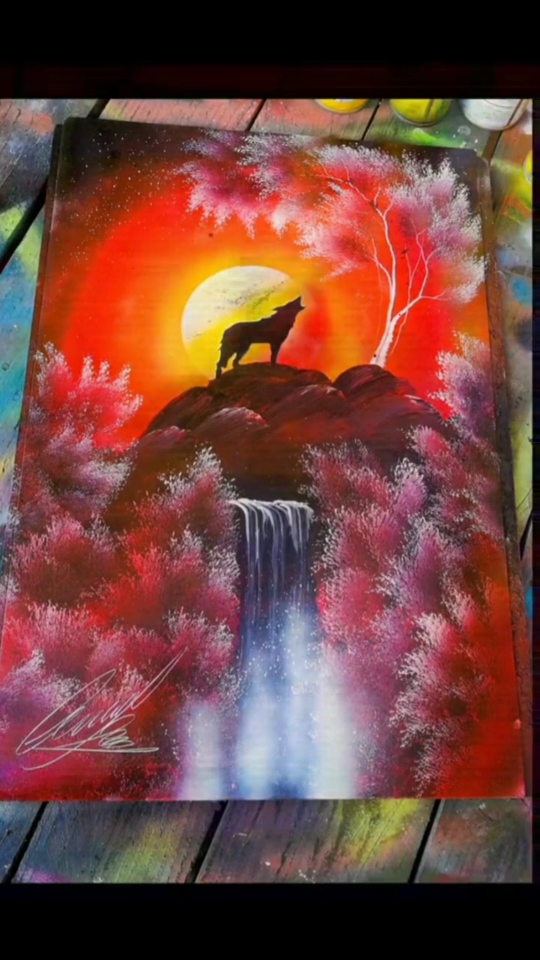 喷漆画#你喜欢这样的画吗