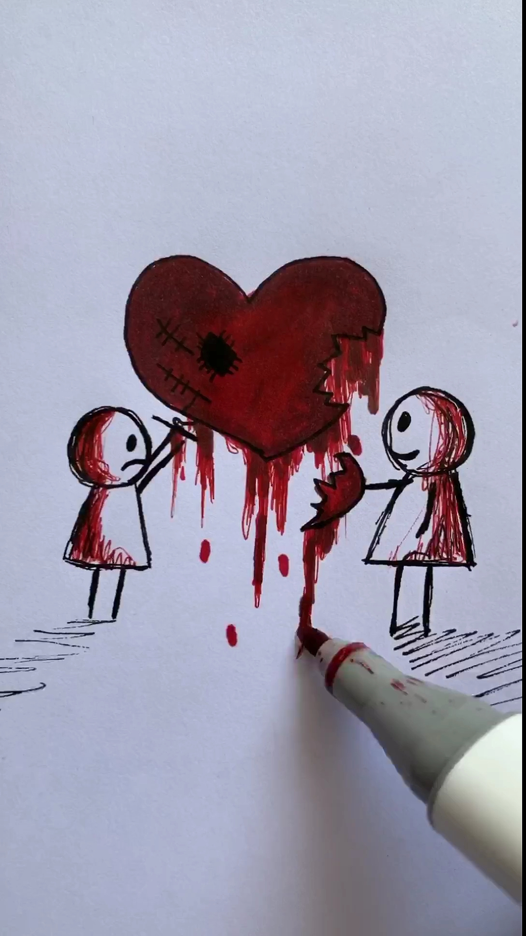 爱情#伤感画,你看懂了吗?