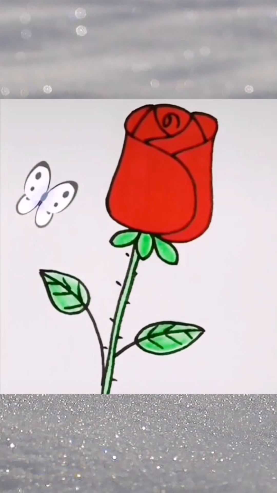 画画原来如此简单#玫瑰花这样画,好看也简单