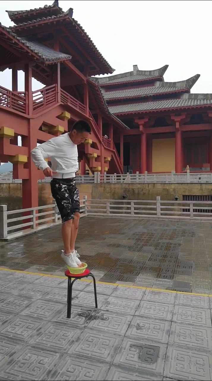 中华武术#手掌大的蜻蜓点水真厉害