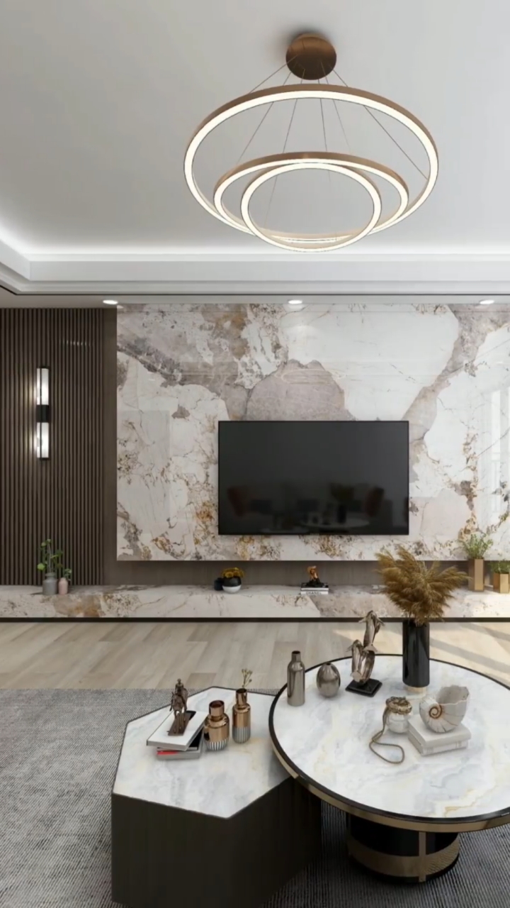 一个好看的电视背景墙,提升了整个家的颜值