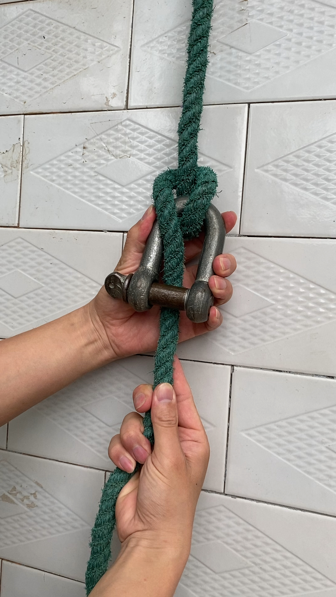 实用绳结#意大利半扣,又称"蜘蛛人"下降结