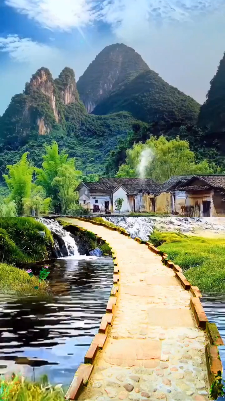 一个人走在这乡间的小路上,慢慢的打开心扉,沉浸在这一片祥和的乡土