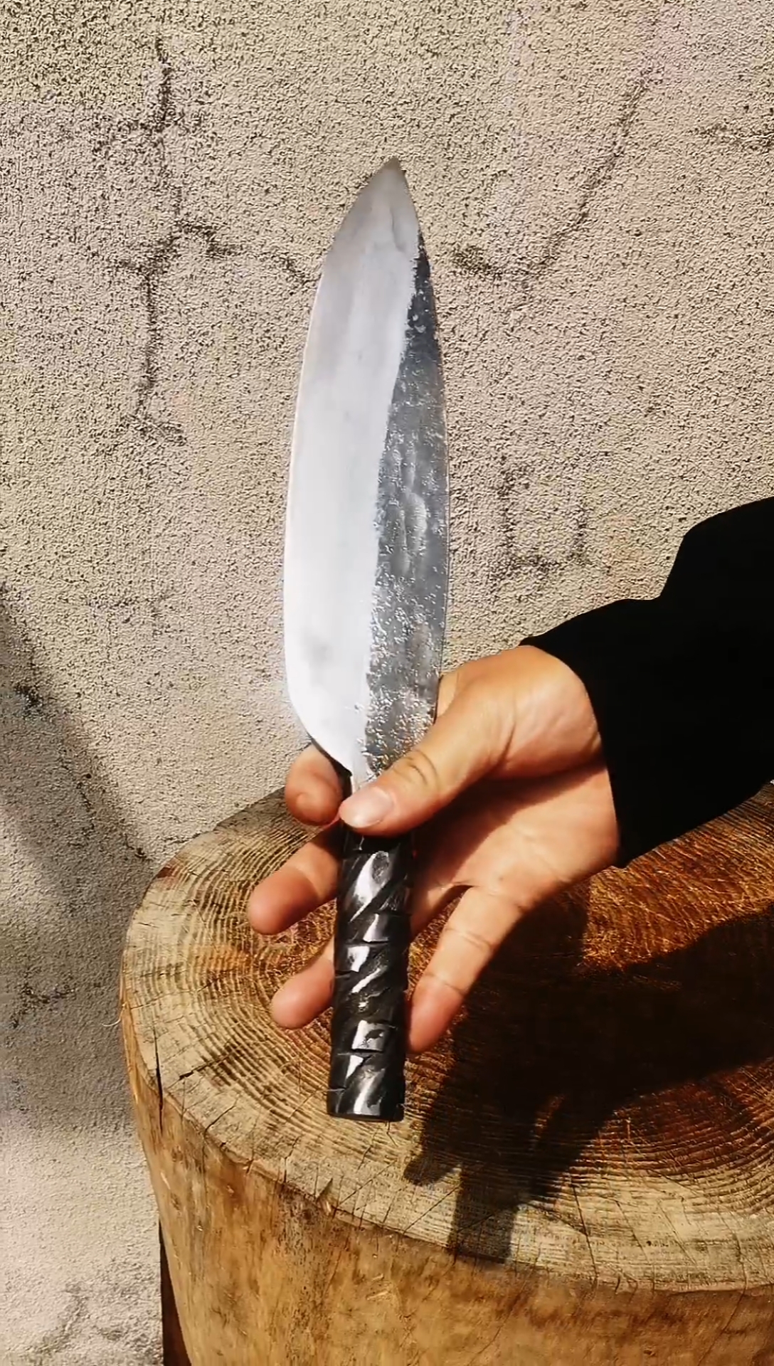 破壳计划#传统手工锻打屠宰刀杀猪刀-度小视