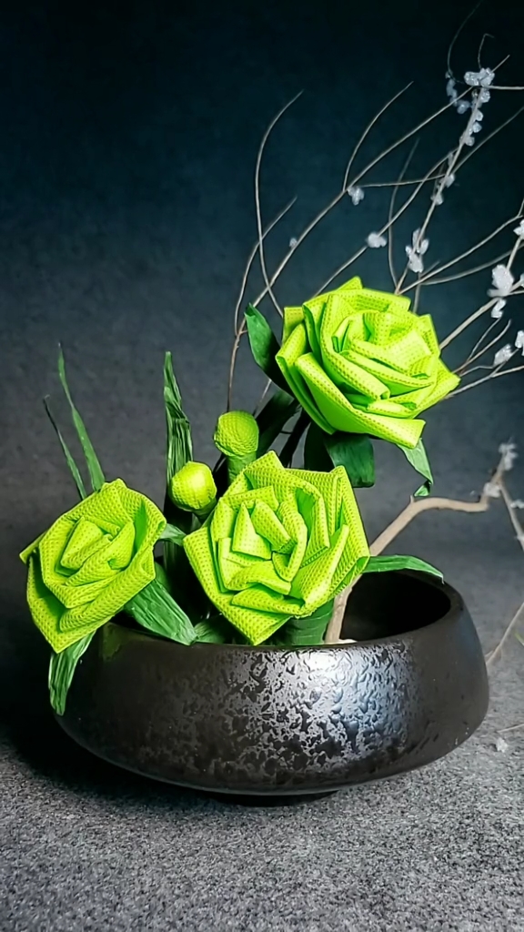 创意手工diy#环保袋手工花
