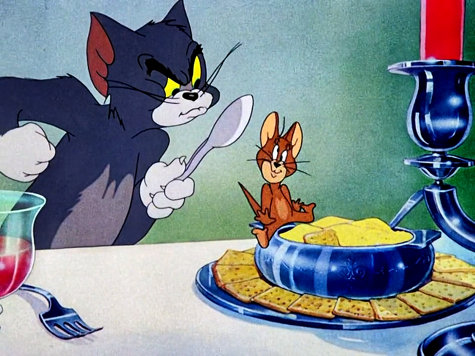 猫和老鼠瞪眼吐舌头的杰瑞太可爱了