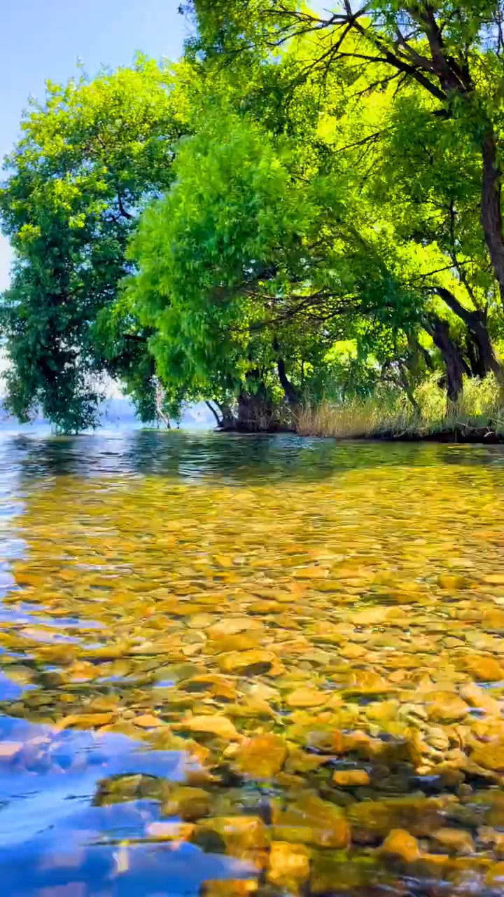 大理:龙龛码头,清澈的溪水.