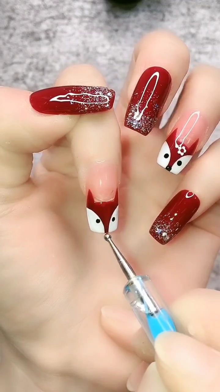 厉害了,头一次见,稀罕#狐狸美甲