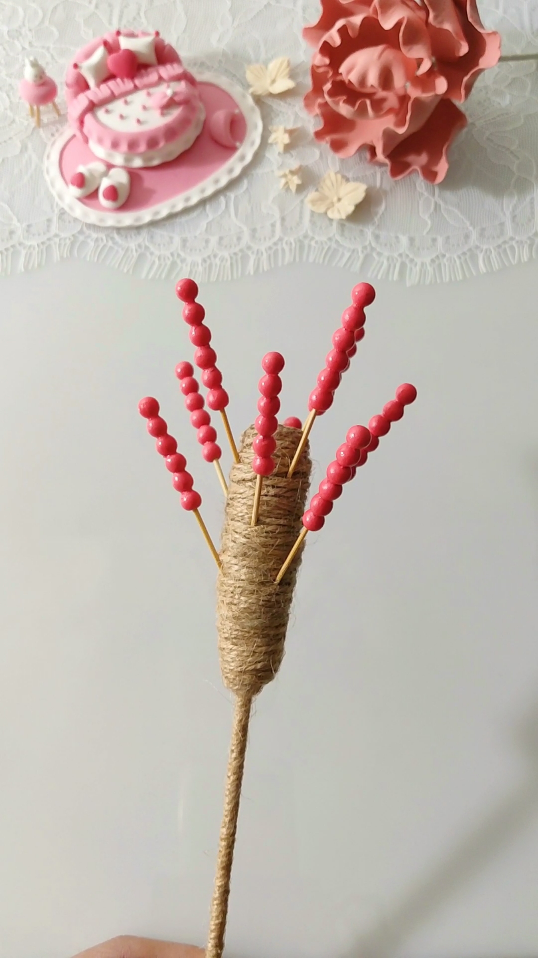 手工粘土冰糖葫芦来一串!甜甜蜜蜜幸福美满!