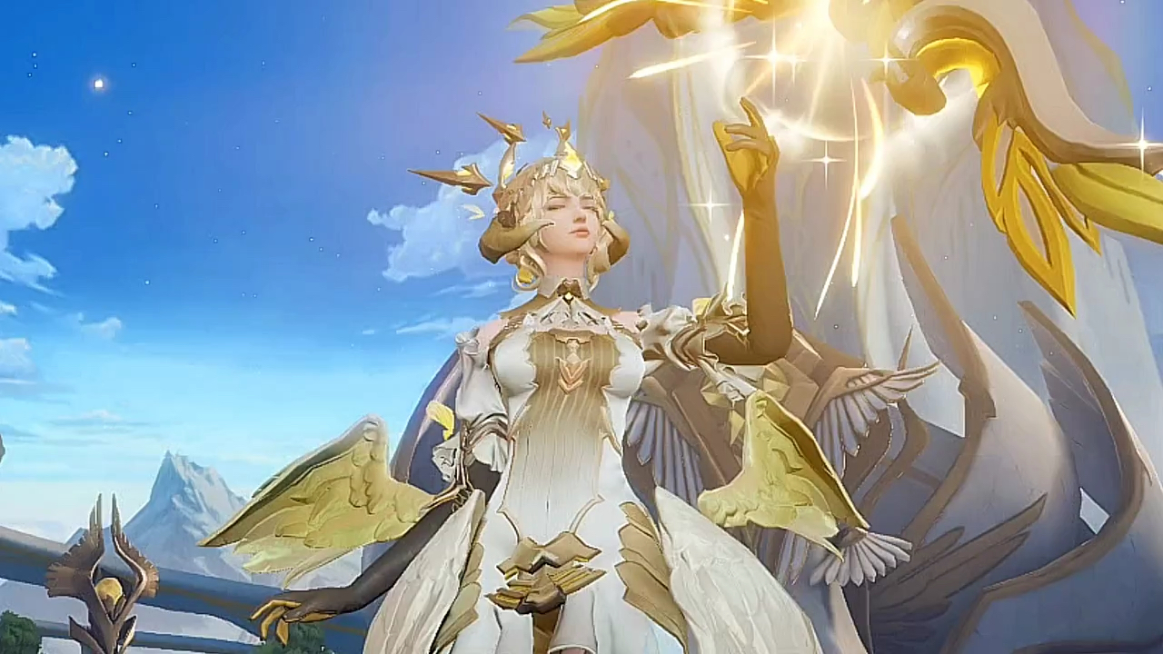 王者荣耀手游#会召唤金龙的伽罗新皮肤炽翼辉光来了