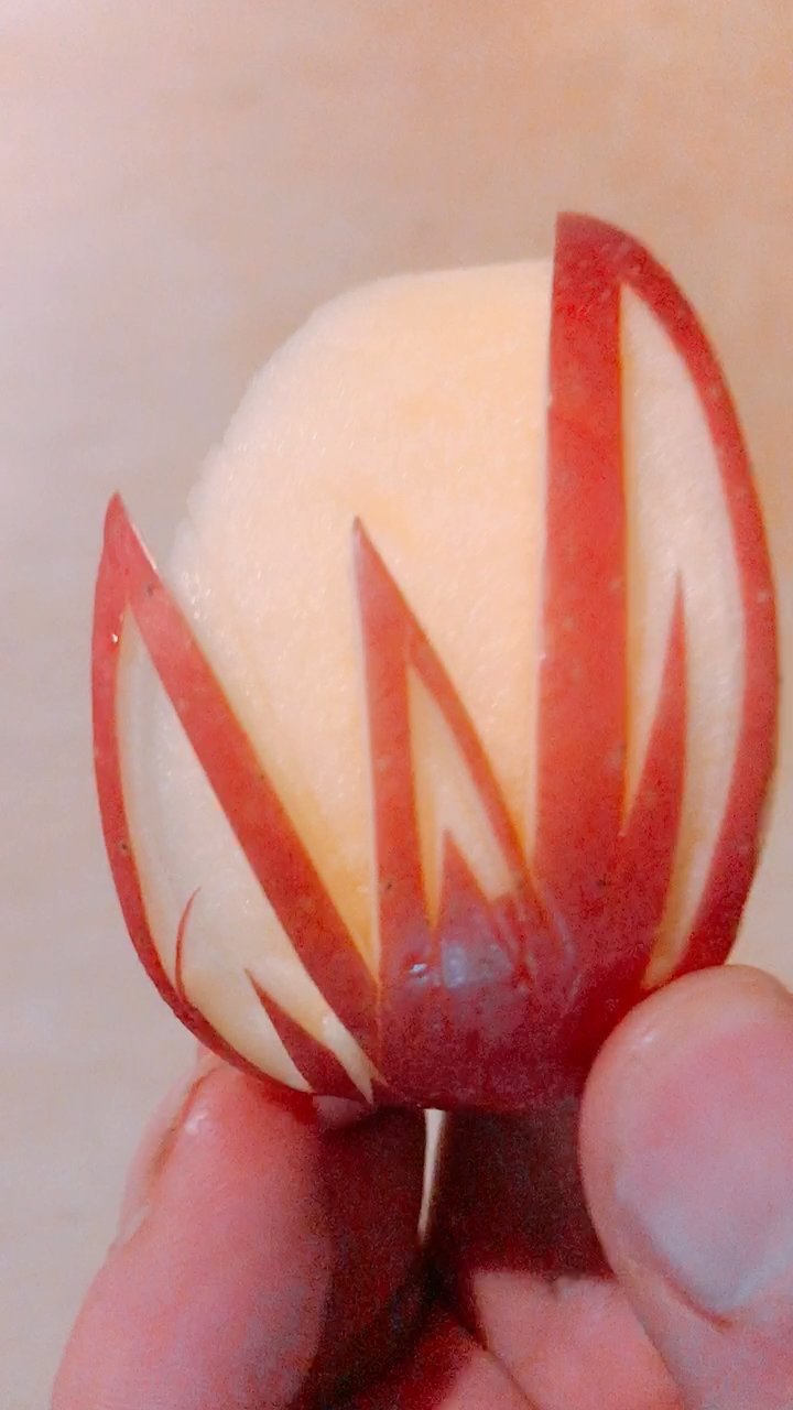 这是高手#17秒挑战最难苹果花切法,厉害了