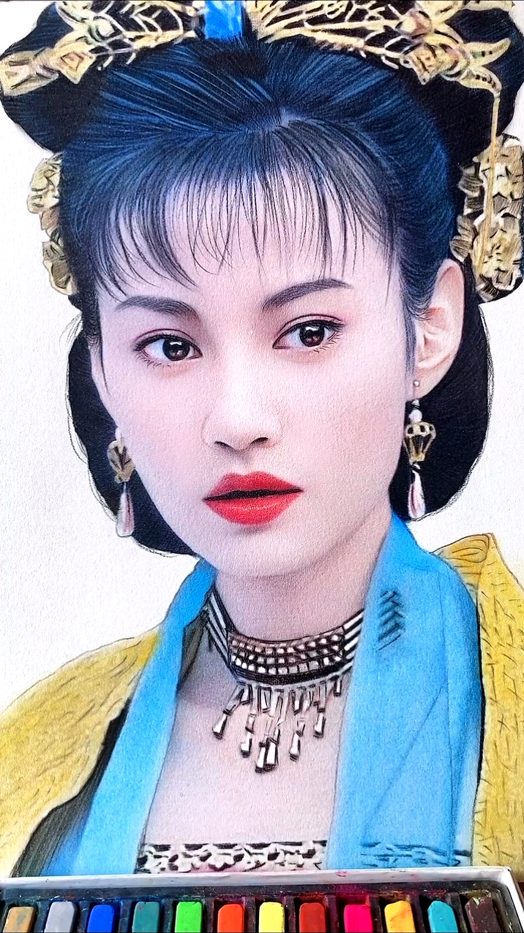 江玉燕画了38小时完工你帮我看一下像吗