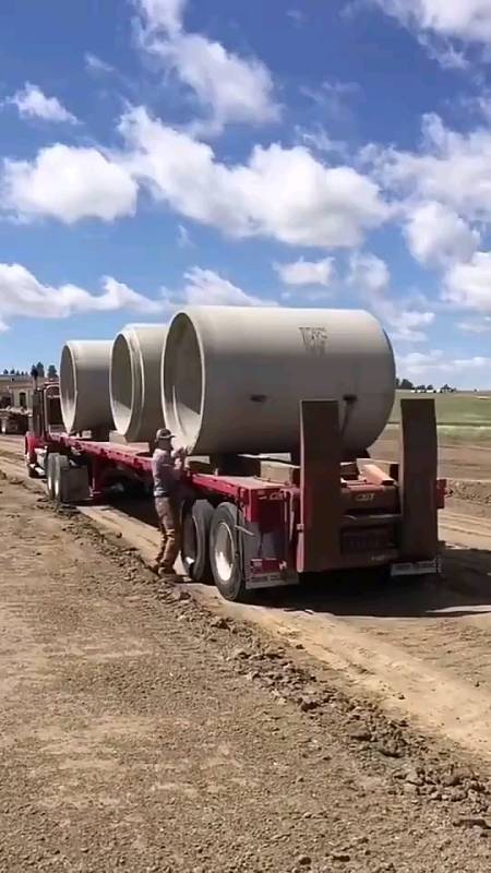 简易水泥管卸车装置管道工程机械直接现场