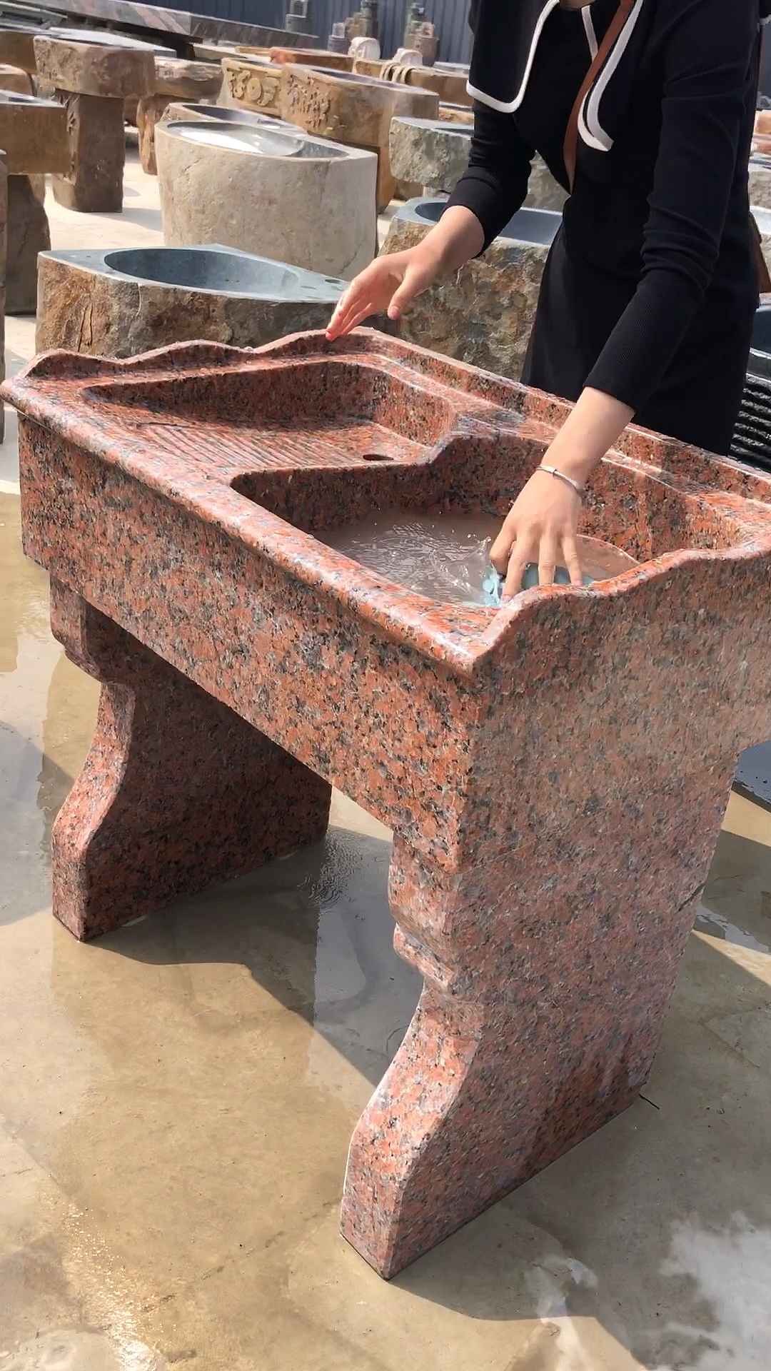 石雕洗手池庭院花园别墅装饰品